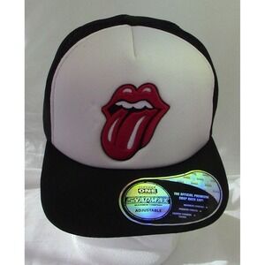New ROLLING STONES Tongue CONCERT TOUR MESH SNAP BACK TRUCKER BASEBALL CAP HAT